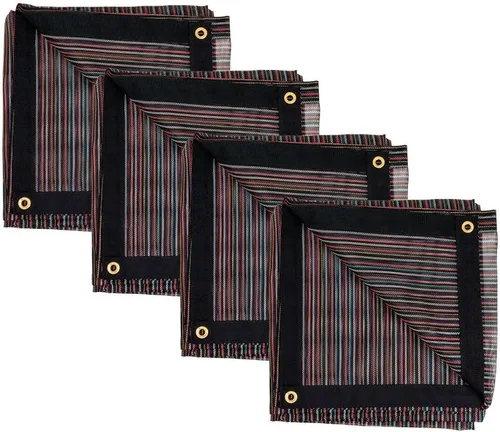 Vista 13 de Mytee Products Lona de malla multicolor de 6 x 8 pies 50% para exteriores con ojales, lonas de malla recubiertas de PVC resistente de 10 onzas
