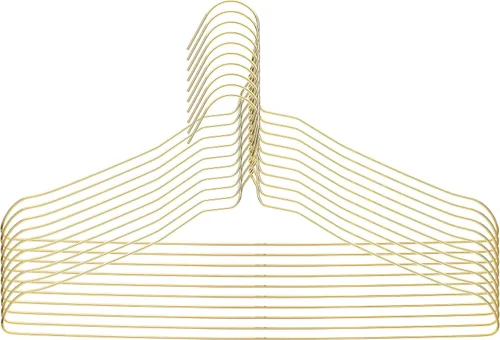 Vista 8 de Mr. Pen Ganchos de metal dorado - Paquete de 10, perchas de alambre para ropa