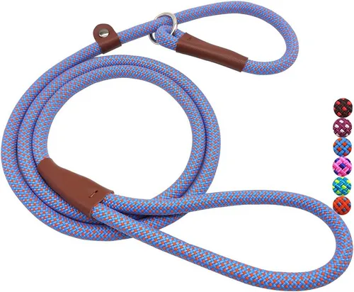 MayPaw Correa para perro, correa antideslizante de nailon resistente de 1/4 a 5 pies, correa de nailon resistente para cachorros, correa de