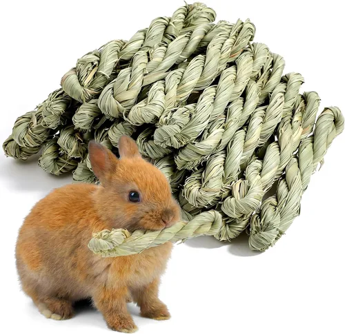 Vista 8 de 50 piezas de conejo Timothy Heno juguete conejo masticar juguetes para conejitos pequeños golosinas de hierba natural palo masticar juguetes