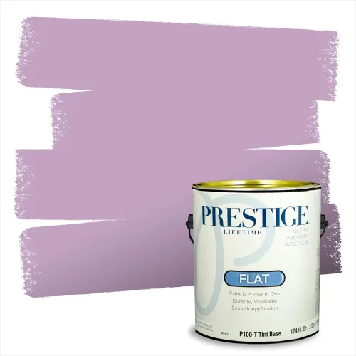 Vista 42 de PRESTIGE Pinturas de pintura interior e imprimación en uno, 1 galón, plano, combinación comparable de Sherwin Williams* Kimono Violet*