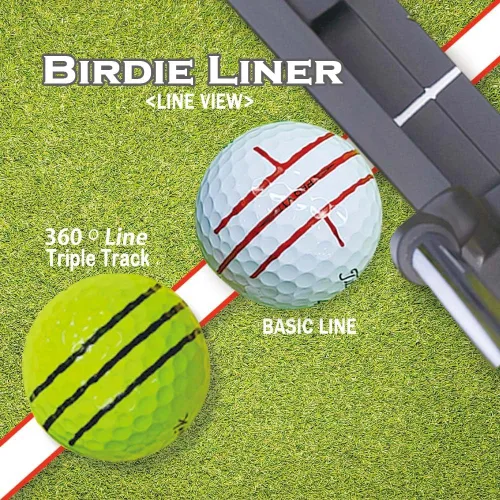 Vista 3 de BIRDIE79 360-Degree Golf Ball Marker Alignment Tool Kit with 3-Color Pens and Gift Box.