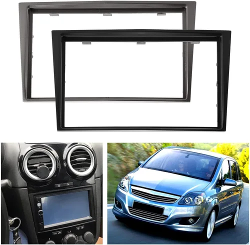Vista 2 de 2Din Audio Fascia - Marco de navegación para Opel Vectra/Astra/Zafira 2006 en (negro)