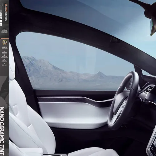 Vista 15 de MotoShield Pro 5% VLT película de nanocerámica para ventana de auto de 40” de ancho x 6’ de largo, rollo de 2 capas, alta rejección de calor