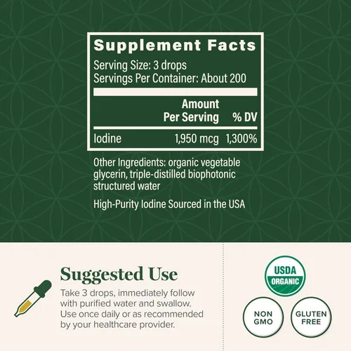 Vista 3 de Suplemento Global HealinD detoxadine Nascent Iodine, 1 onza líquida.