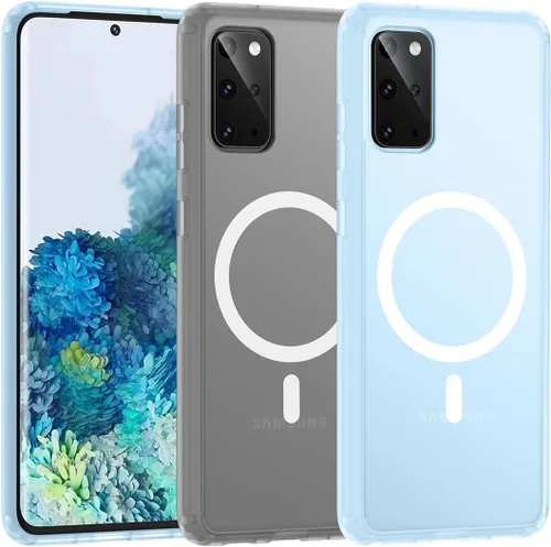 Vista 10 de TIANNIUKE Funda magnética para Samsung Galaxy S21 Ultra, translúcida mate antihuellas, compatible con MagSafe, ajuste delgado, a prueba de golpes