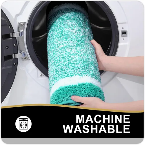 Vista 160 de OLANLY Alfombra de baño de microfibra extrasuave y absorbente, antideslizante, lavable a máquina, de secado rápido, adecuada para suelo de baño