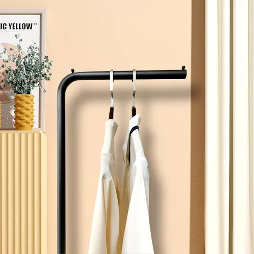 Vista 5 de Perchero de metal, árbol de ropa moderno con base de pizarra de peso pesado, pequeño perchero para entrada/dormitorio/pasillo, colgador de plantas