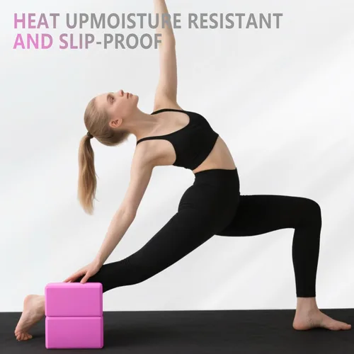Vista 7 de 2 Pack 9x6x4 Yoga Blocks with Stretch, Durable Yoga Foam Blocks, High Density & Non Slip Surface for Yoga, Pilates, Stretching, Dance, Ballet