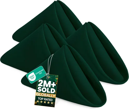 Vista 39 de Utopia Home Paquete de 24 servilletas de tela de 20 x 20 pulgadas, servilletas de cena 100% poliéster con bordes dobladillos, servilletas lavables