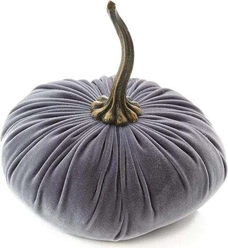 Vista 13 de Your Heart's Content Calabaza de terciopelo de 9 pulgadas, decoración de otoño hecha a mano, centro de mesa de boda de otoño, decoración rústica