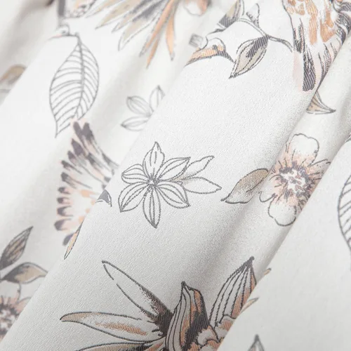Vista 7 de VOGOL Cenefas florales de cocina para ventanas, cortinas decorativas con patrón de flores de primavera para sala de estar, paneles de cortina