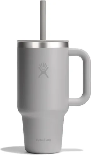 Vista 11 de Hydro Flask Vaso de Viaje con Asa, Tapa y Pajita - Acero Inoxidable Aislado en 24 Oz Aloe