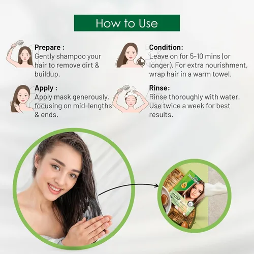 Vista 7 de Herbishh Mascarilla de argán para el cabello, acondicionador e hidratación profundos para un cabello de aspecto más saludable, 0.88 onzas