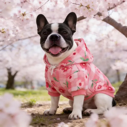 Vista 2 de KOOLTAIL Sudadera con capucha de primavera para perro, ropa para mascotas, suéter con sombrero y bolsillo para perros de tamaño mediano y grande
