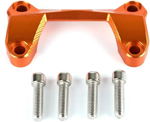 Vista 2 de Para 125 200 390 motocicleta naranja CNC aluminio manillar elevadores cubierta superior abrazadera