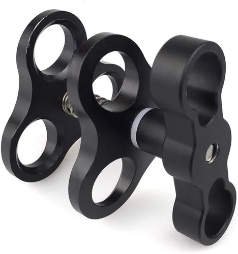 Vista 9 de Seafrogs Abrazadera de aleación de aluminio Articulación de rótula Brazo de dos secciones Soporte de buceo Accesorio esencial Combinación de luz
