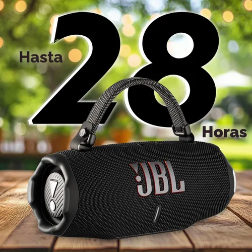 Vista 7 de JBL Charge 6 - Altavoz Bluetooth portátil (negro) IP68 impermeable, a prueba de polvo y caídas, audio inalámbrico al aire libre 28 horas