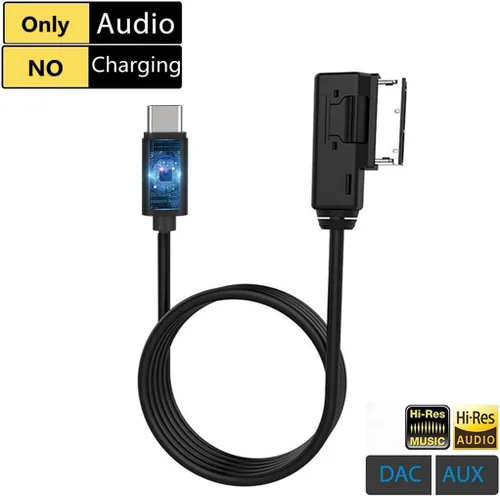 Vista 2 de Cable auxiliar AMI a tipo C, adaptador MDI MMI, compatible con IP 15 Pro Max Pad Pixel 2 XL U11U12+ Moto Z2 para A3A4A5A6S5A8 con MMI 3G+ Sytem