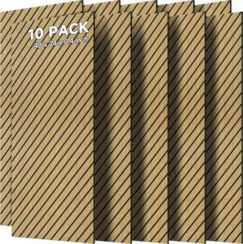 Vista 13 de Paneles acústicos artísticos para pared, paquete de 5 paneles absorbentes de sonido, paneles de pared insonorizados de 47.2 x 23.6 pulgadas, paneles