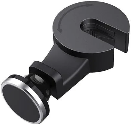 NULL - Soporte magnético universal para reposacabezas de coche, color negro