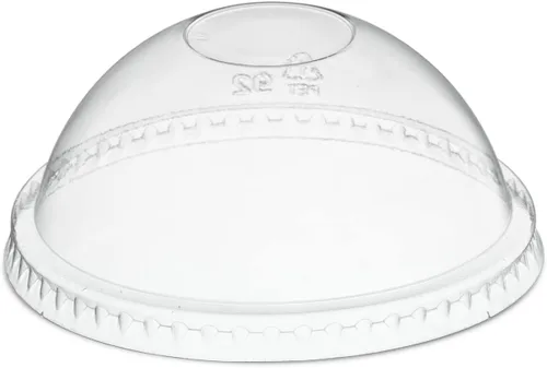 Vista 6 de Vasos de postre de plástico transparente de 5 onzas con tapas de cúpula sin agujero, 50 juegos de cuencos desechables para helados, parfait