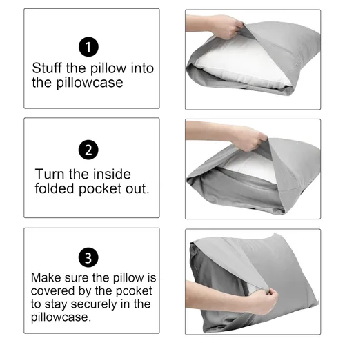Vista 6 de FLXXIE Juego de 2 fundas de almohada de microfibra para niños pequeños, fundas de almohada pequeñas de 14 x 20 pulgadas para almohadas de bebé de 12