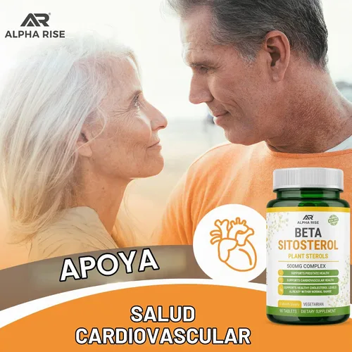 Vista 5 de Beta Sitosterol para hombres, Apoyo a la salud de la próstata, 500 mg, 90