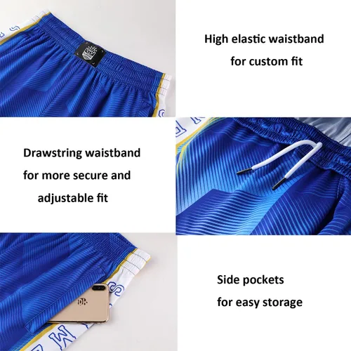 Vista 5 de Topeter Camiseta de baloncesto y pantalones cortos para hombre, uniforme de equipo con bolsillos, uniforme deportivo