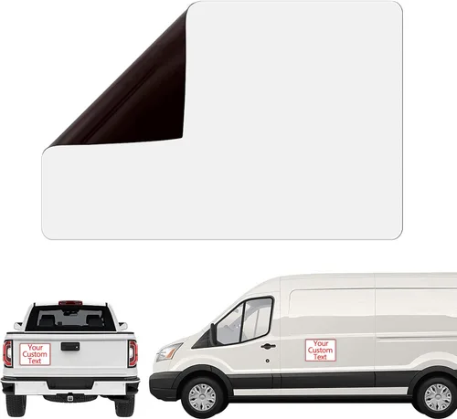 Hoja magnética para auto, rollo grande en blanco con imán para puertas de vehículos, 11.5" x 17.5", 30 mil de grosor - Ideal para personalización