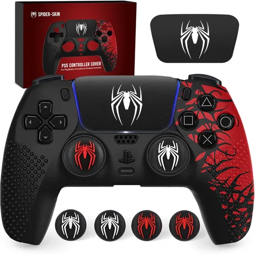 Darno Funda de silicona antideslizante para controlador Ps5, accesorios para controlador Ps5, suave cubierta protectora para el agarre del control