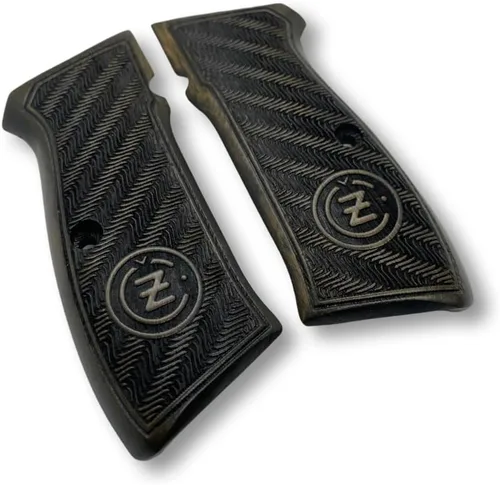Vista 2 de Para CZ-75 Grips / CZ85 Grips / 75B CZ 75 / SP-01 75B CZ 75/85 Tamaño completo hecho a mano de madera de nogal