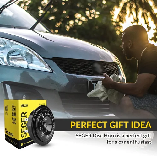Vista 6 de SEGER Bocina de disco - Serie 50F, 12V, tono alto, impermeable, ajuste universal, bocina de camión ruidosa con soporte de montaje