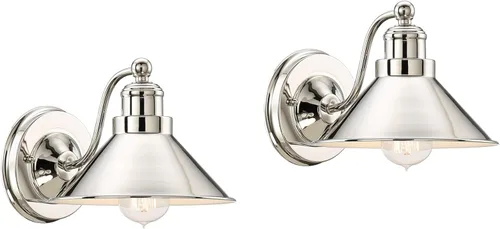 Vista 13 de Kira Home Welton - Aplique de pared industrial moderno de 8.5 pulgadas, acabado de níquel cepillado