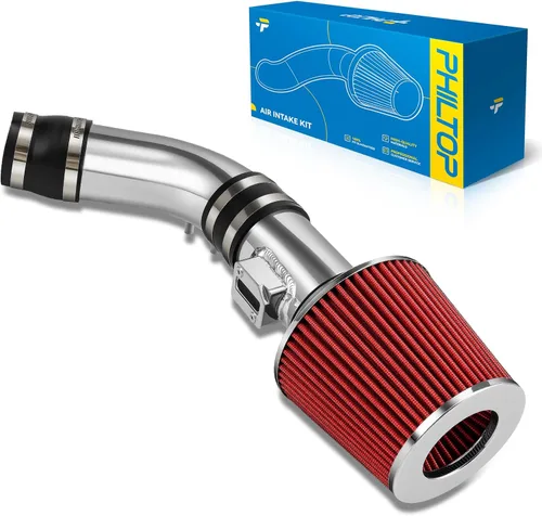 Vista 30 de PHILTOP Kit de sistema de admisión de aire frío de 2.5" compatible con Honda Civic 2001 2002 2003 2004 2005 1.7L L4, alto rendimiento, azul