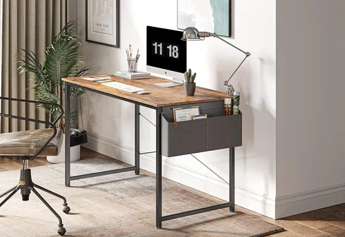 Vista 8 de Cubiker - Escritorio de computadora para oficina en casa, ideal como escritorio de estudio o mesa para computadora portátil, estilo simple, moderno