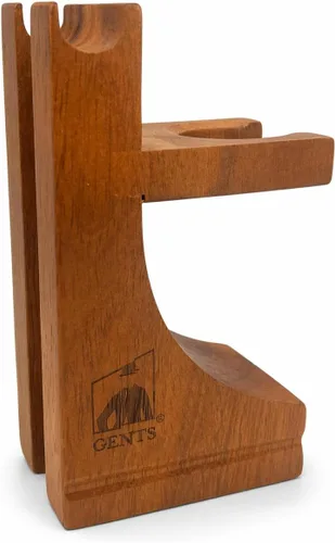 G.B.S Soporte de madera de lujo para afeitar y cepillo de afeitado - Soporte de cepillo de afeitar de seguridad. Prolonga la vida útil de tu cepillo