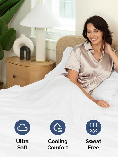 Vista 5 de Juego de sábanas de tamaño king dividido, transpirables, refrescantes, con esquinas extraprofundas de 18-24 pulgadas, de ajuste fácil, supersuaves