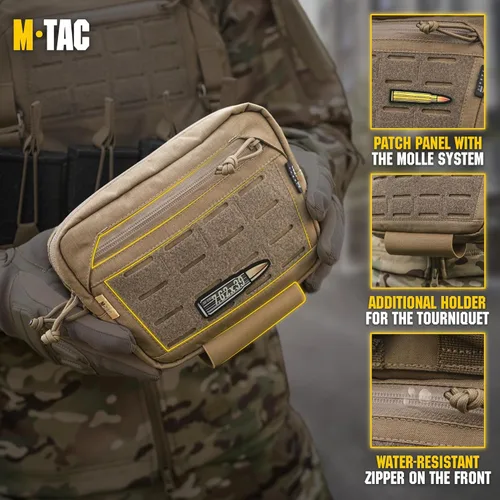 Vista 7 de M-Tac Elite Dangler - Bolsa grande para colgar Bolsa táctica desplegable con gancho y bucle Bolsa de transporte para herramientas de descarga Kit