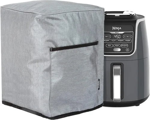 Vista 9 de Crutello Funda para freidora de aire con bolsillos de almacenamiento para freidoras de 2.8 a 4.8 cuartos de galón, se adapta a varias marcas