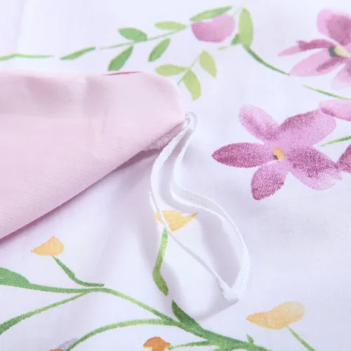 Vista 6 de Brandream - Juego de ropa de cama floral tamaño King, juego de funda de edredón 100% algodón egipcio, suave y lujoso, 800 hilos, 3 piezas, estampado