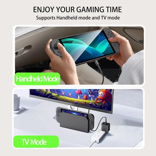 Vista 5 de 60w Charger for Nintendo Switch 2 Charger 20V 3A Power AC Adapter Fast Charging with 5FT USB C Cord Cable for Switch, Lite, OLED, Steam Deck