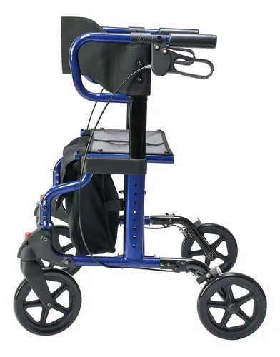 Vista 3 de Graham-Field Lumex HybridLX - Silla con ruedas y transporte, color azul majestuoso, LX1000B