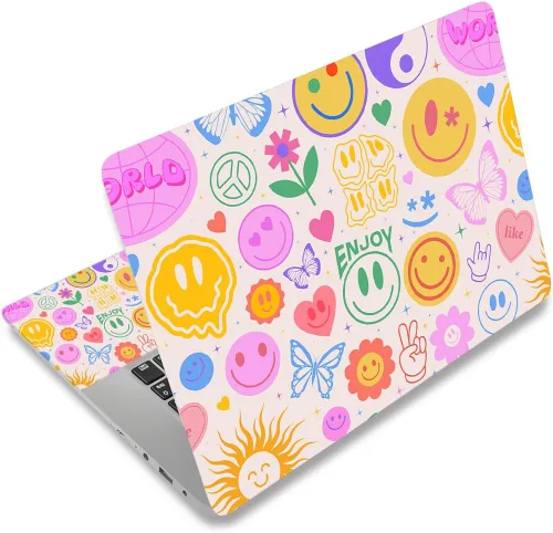 Vista 31 de Adhesivo para laptop de 12.1-15.6 pulgadas, calcomanía reutilizable universal de vinilo para laptop, protector de arte impermeable en color panal