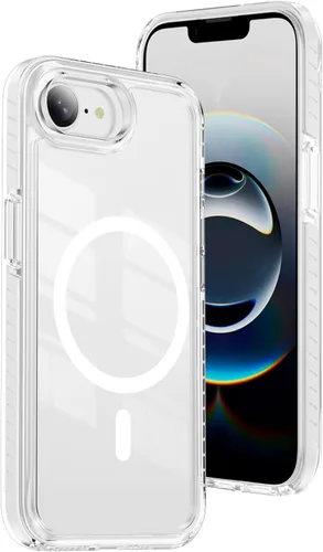 Vista 23 de LEMAXELERS Funda magnética transparente para iPhone 18 Pro Max, color negro