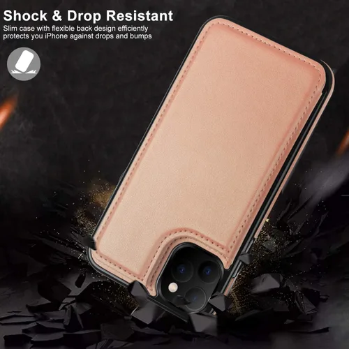 Vista 121 de LETO para iPhone 15 Pro Funda tipo cartera - Tapa tipo folio con patada - Diseños de moda - Tarjetero - Funda protectora para mujeres y niñas - 6.1