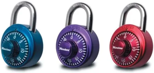 Vista 9 de Master Lock 1530T - Candado de combinación para casillero, 2 unidades (paquete de 1), los colores pueden variar