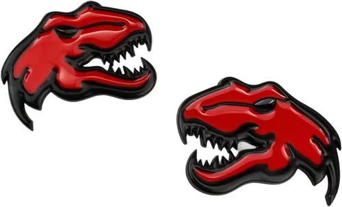 Vista 4 de Un par de emblema de metal de dinosaurio Redeye para Dodge RAM TRX 1500 2500 3500 Charger Challenger