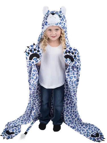 Vista 6 de Fin Fun Manta con capucha para niños - Manta con capucha para niños - Para niños y niñas