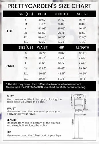 Vista 6 de PRETTYGARDEN - Conjunto de dos piezas para mujer, manga larga, cuello redondo, sudadera y pantalones deportivos largos